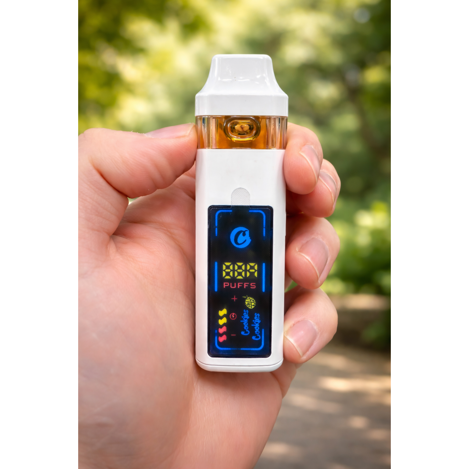 X1 New Cookies Dual Chamber LCD Digital THCP Filled Vape 1.0ml UK Compliant