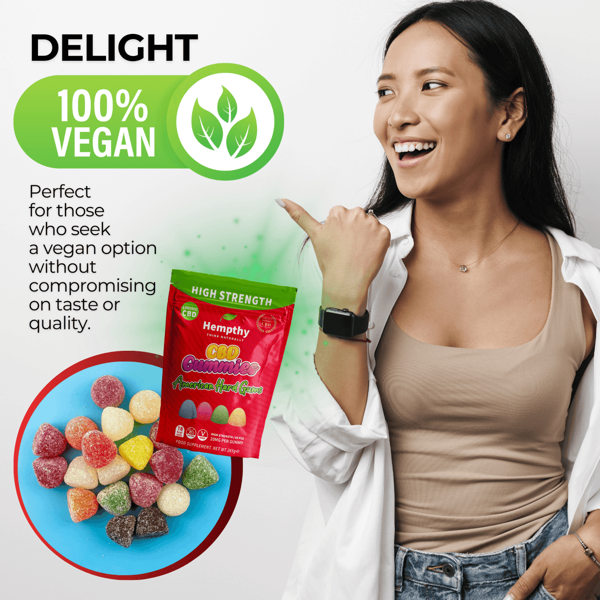 CBD Gummies Hard Gums Hempthy