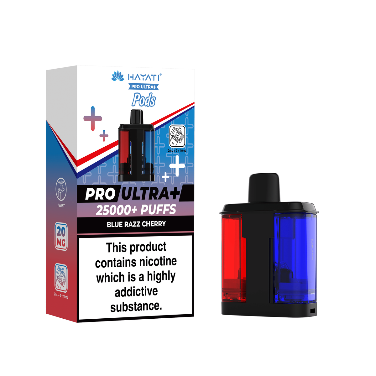 Pro Ultra+ 25K Replacement Pod Blue Razz Cherry 20mg