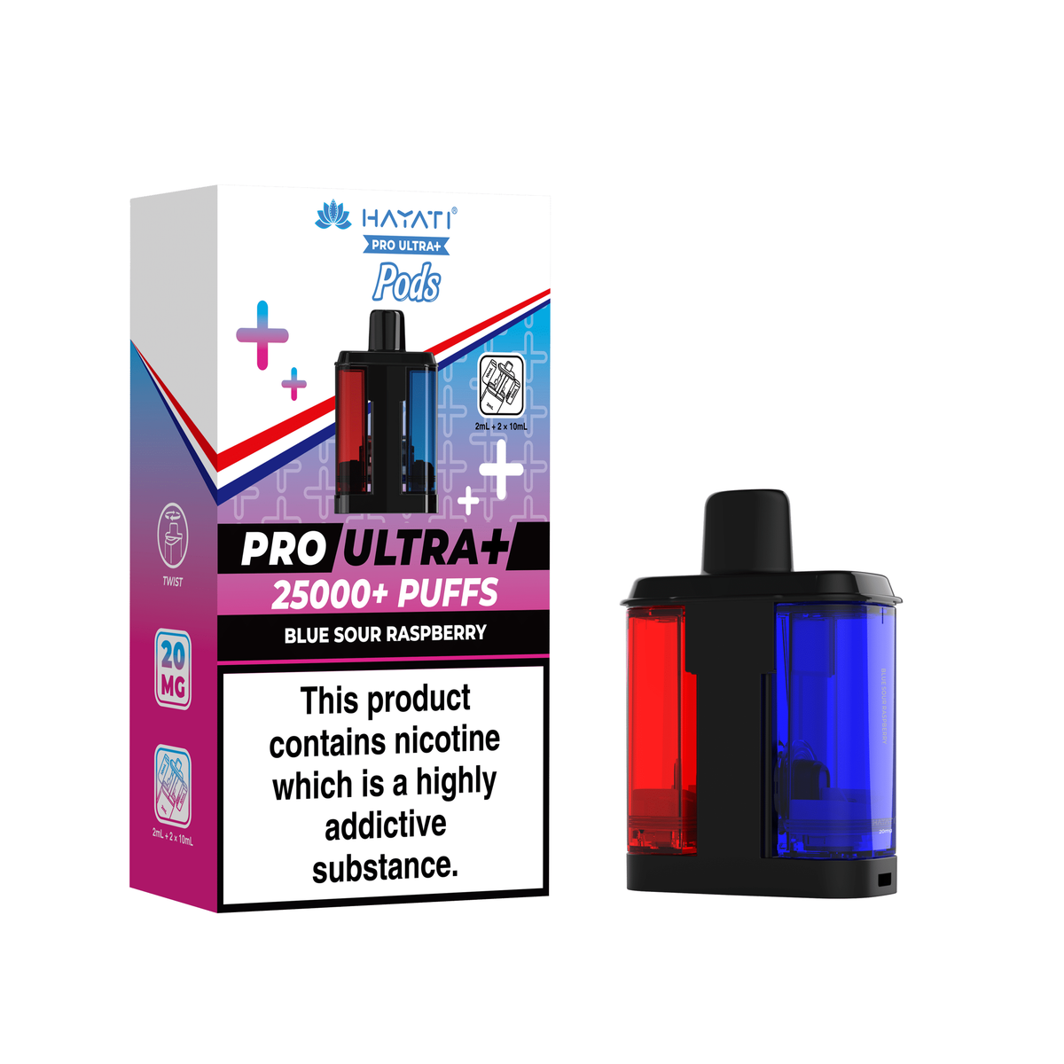 Pro Ultra+ 25K Replacement Pod Blue Sour Raspberry 20mg