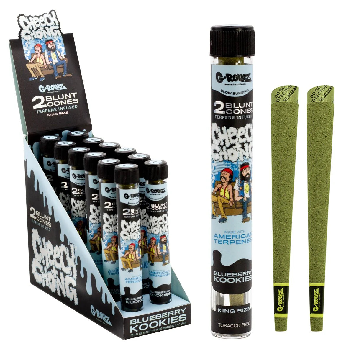 G-Rollz Cheech & Chong 2 Terpene Infused Hemp Blunts
