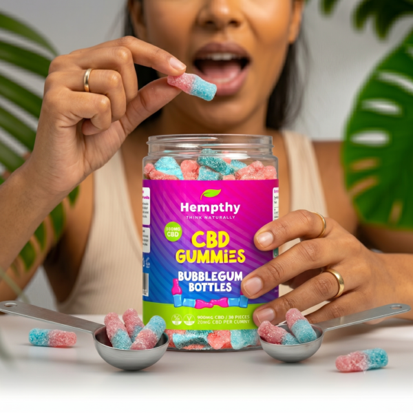 CBD Gummies Bubblegum Bottles Hempthy