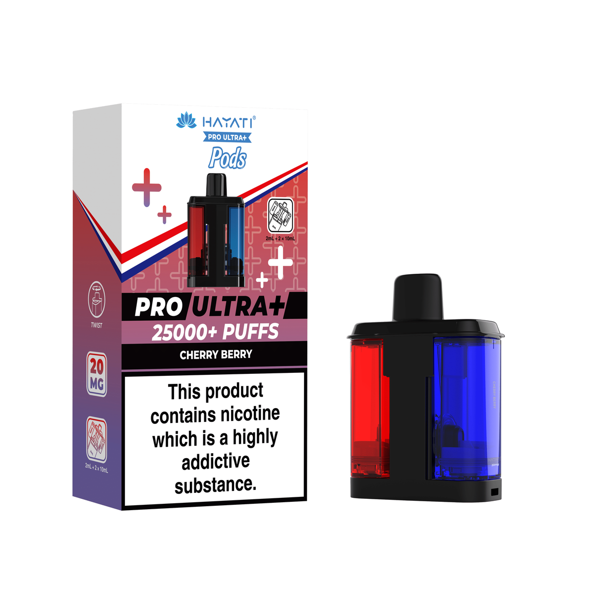 Pro Ultra+ 25K Replacement Pod Cherry Berry 20mg