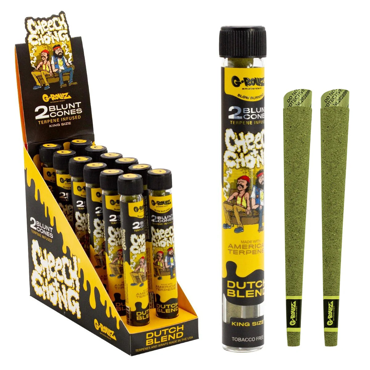 G-Rollz Cheech & Chong 2 Terpene Infused Hemp Blunts