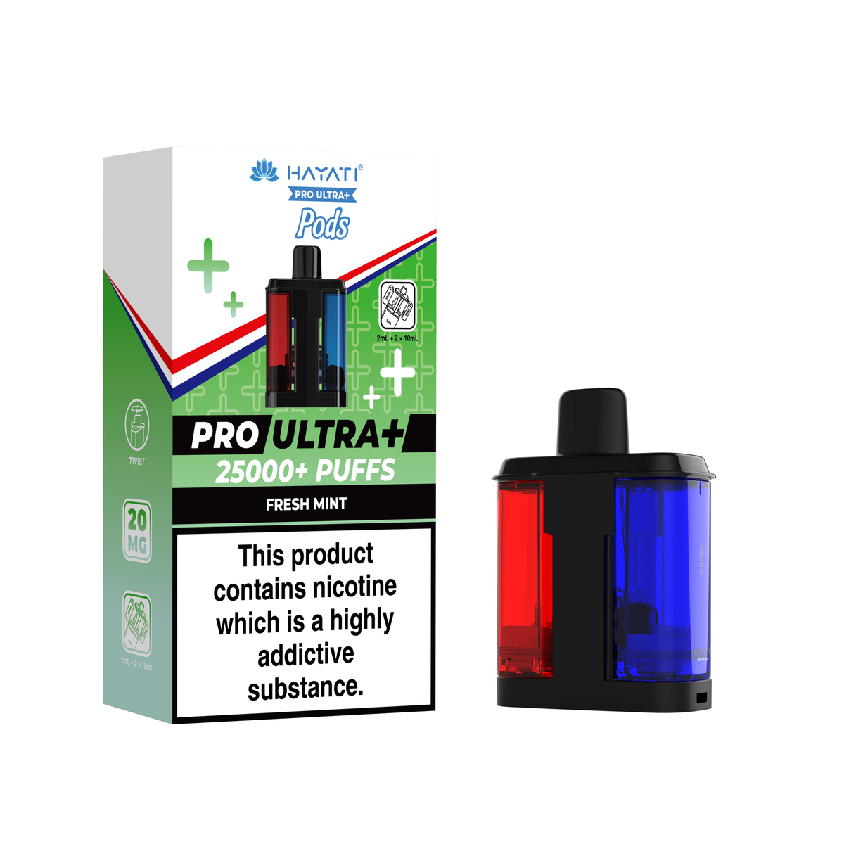 Pro Ultra+ 25K Replacement Pod Fresh Mint 20mg