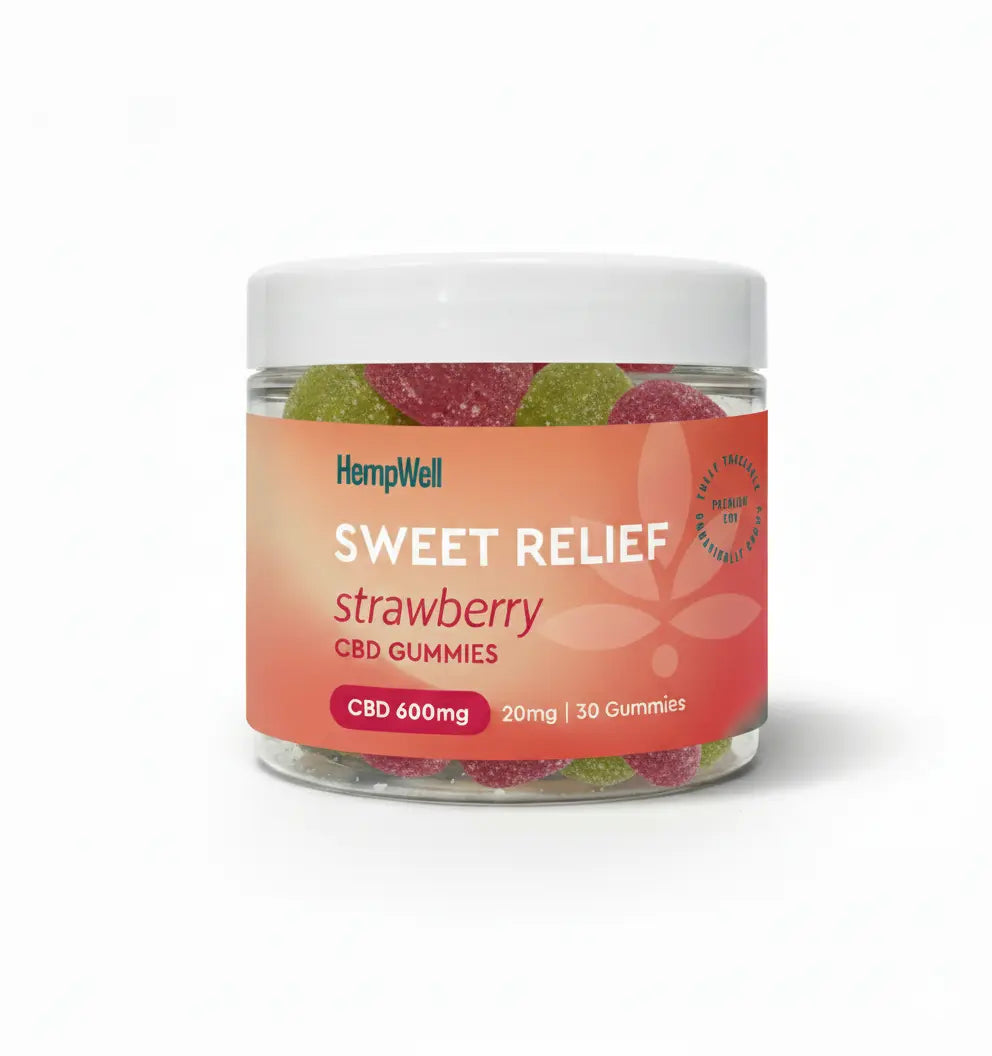 Strawberry CBD Gummies 600mg (30 x 20mg)
