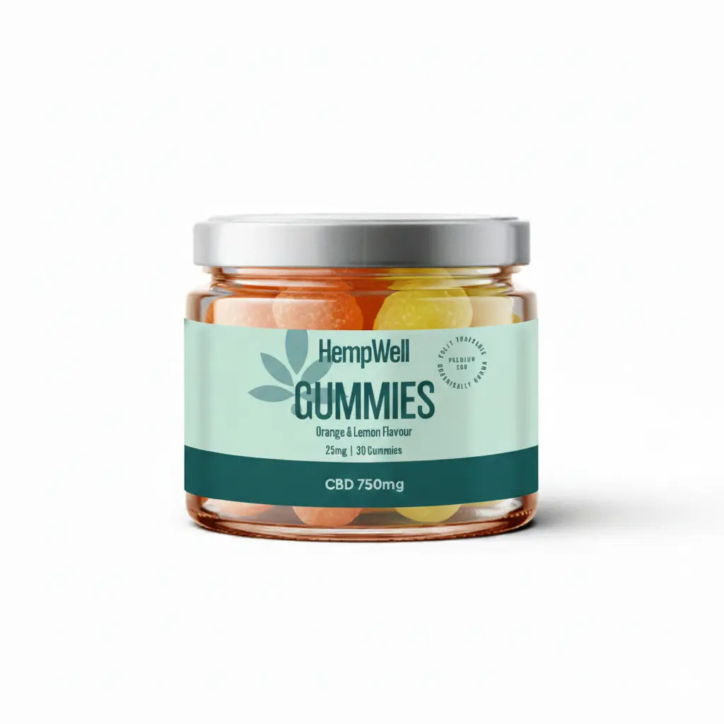 HempWell CBD Gummies 750mg CBD 30 Pieces