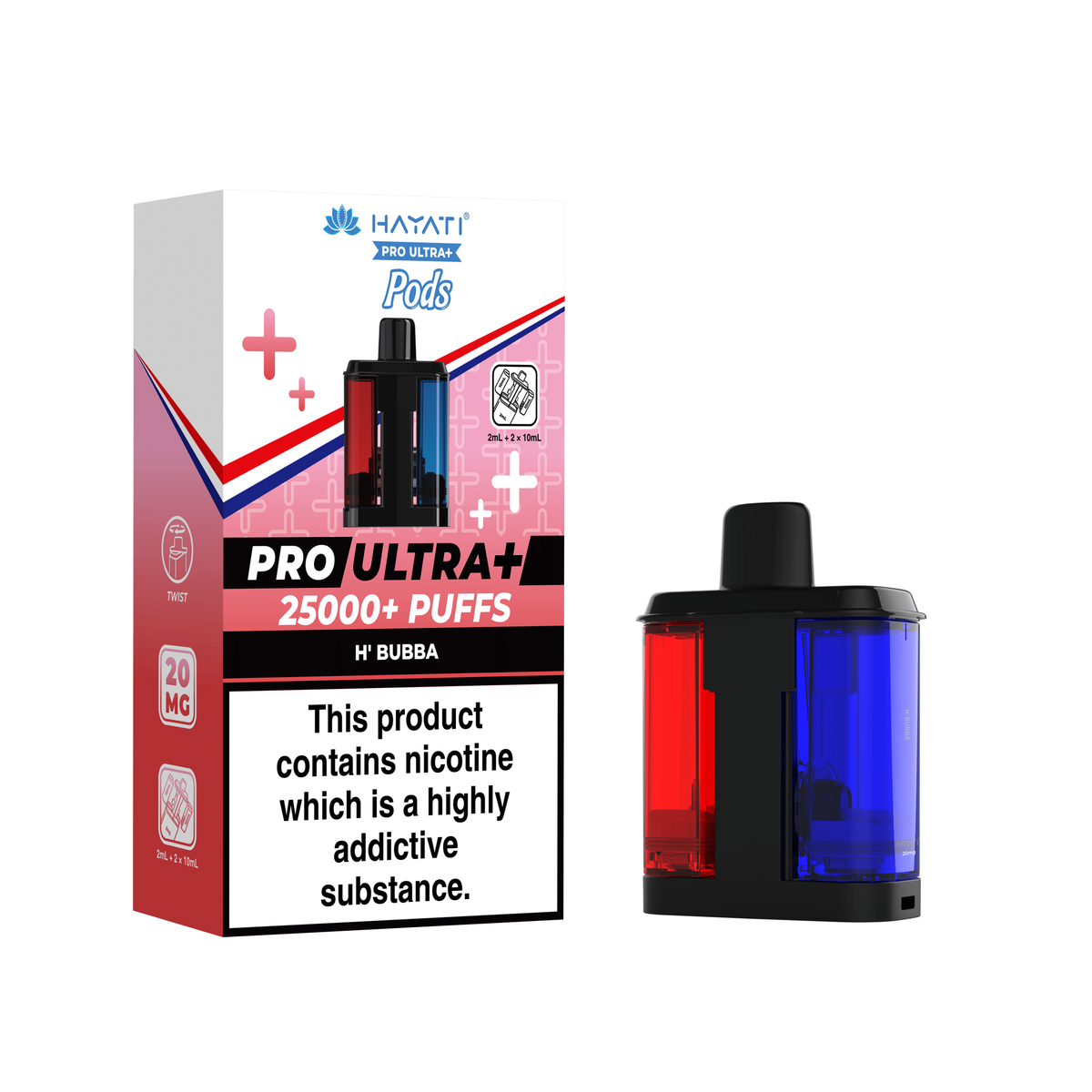 Pro Ultra+ 25K Replacement Pod H'Bubba 20mg
