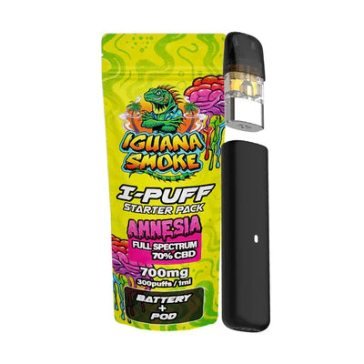 Iguana Smoke I-Puff Starter Pack CBD Vape Kit Battery & Pod