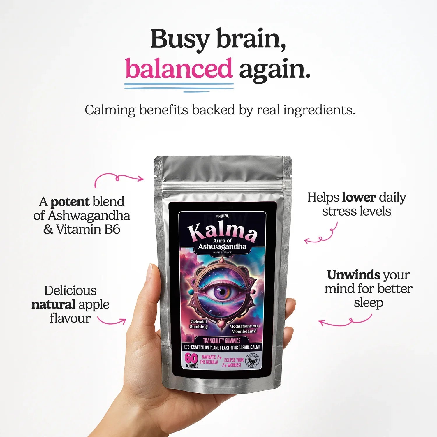 Kalma Ashwagandha Gummies By Inooova 60 Gummies