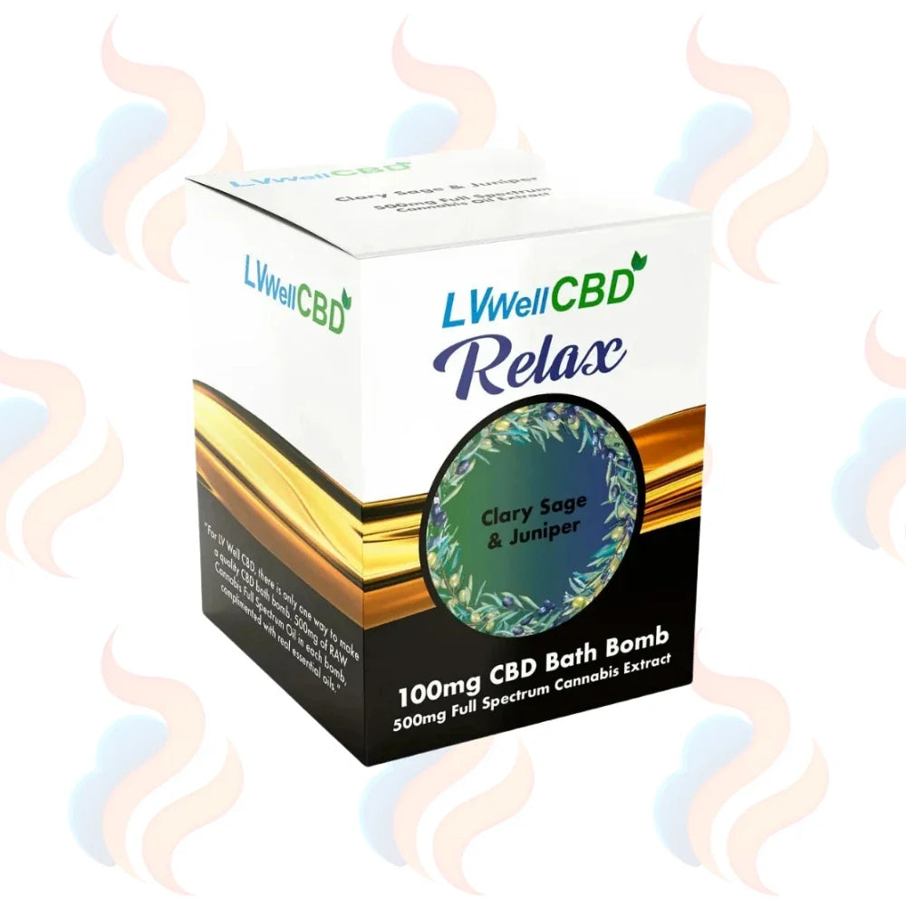 CBD Bath Bomb Relax Clary Sage & Juniper 100mg