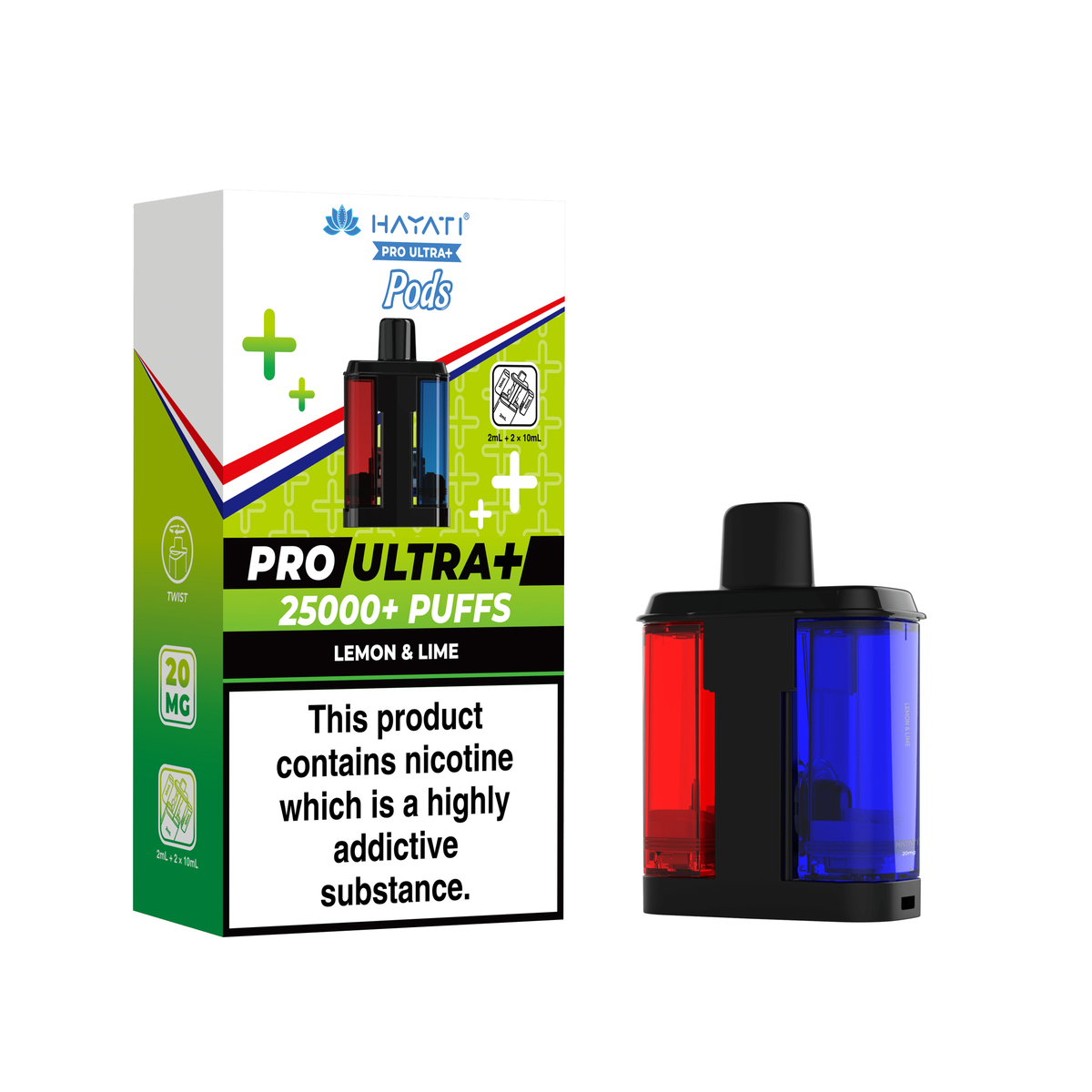 Pro Ultra+ 25K Replacement Pod Lemon & Lime 20mg