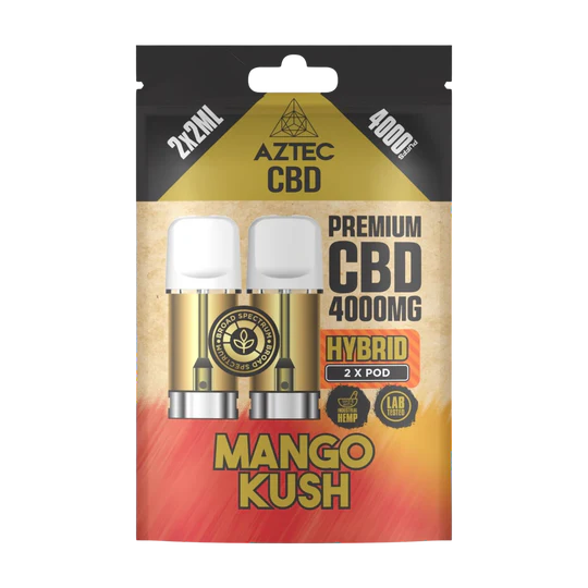 🌿 Aztec CBD 4000mg Broad Spectrum Refill CBD Pods X2ml Pods