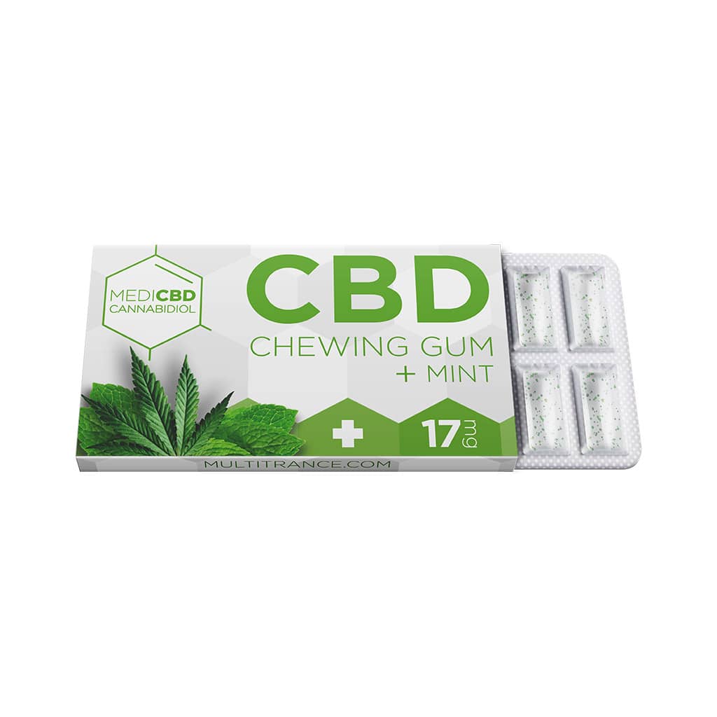 MediCBD CBD Mint Chewing Gum 17mg 12 Pieces