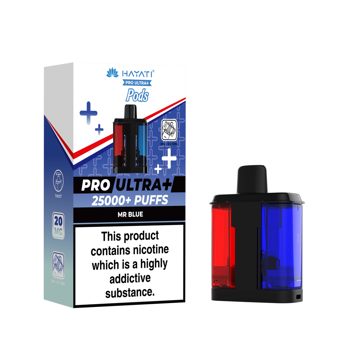 Pro Ultra+ 25K Replacement Pod Mr Blue 20mg