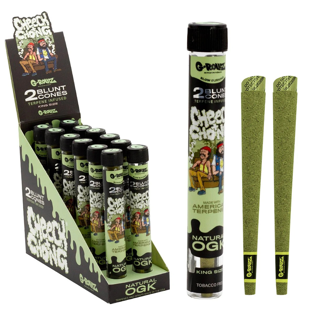G-Rollz Cheech & Chong 2 Terpene Infused Hemp Blunts