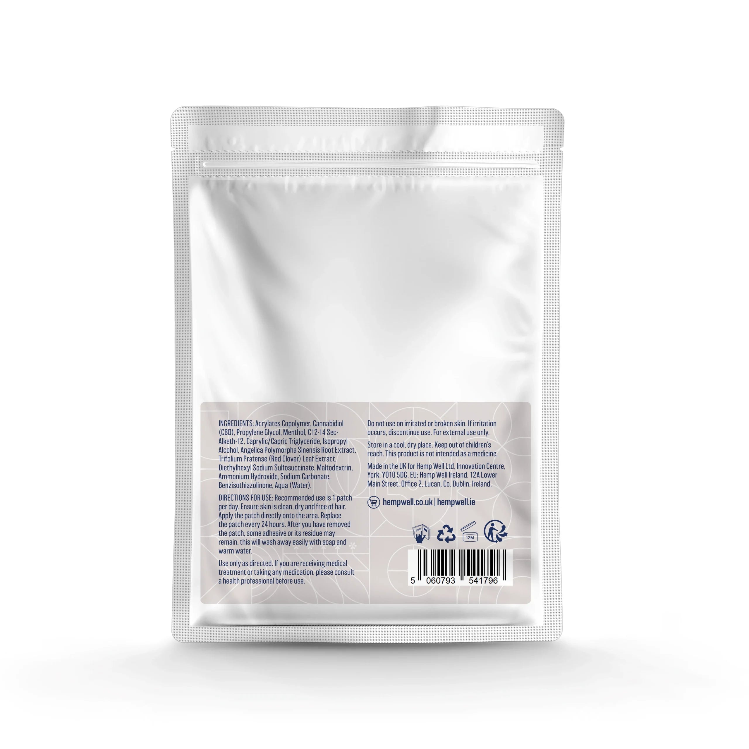 Menopause CBD Infused Patches 900mg (30 x 30mg)