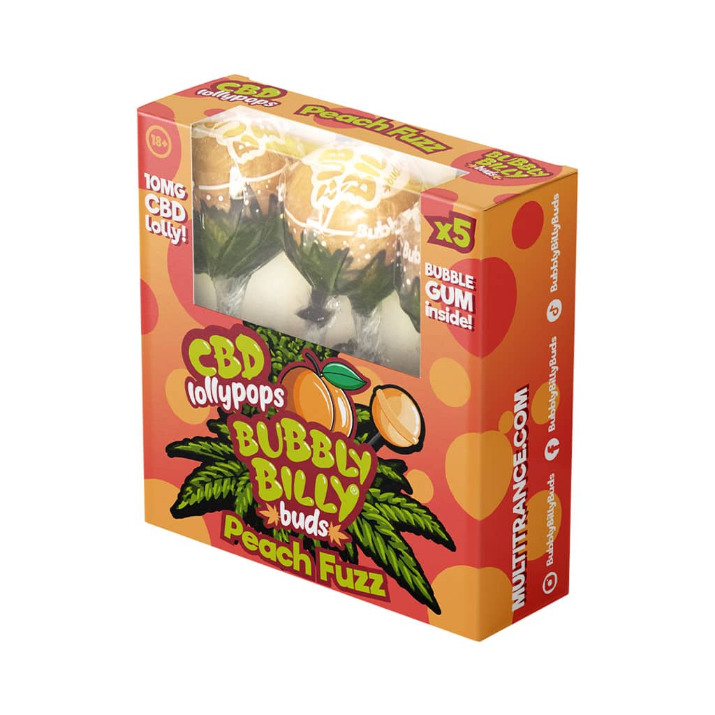 Multitrance Bubbly Billy Buds CBD Lollypops Box Of 5