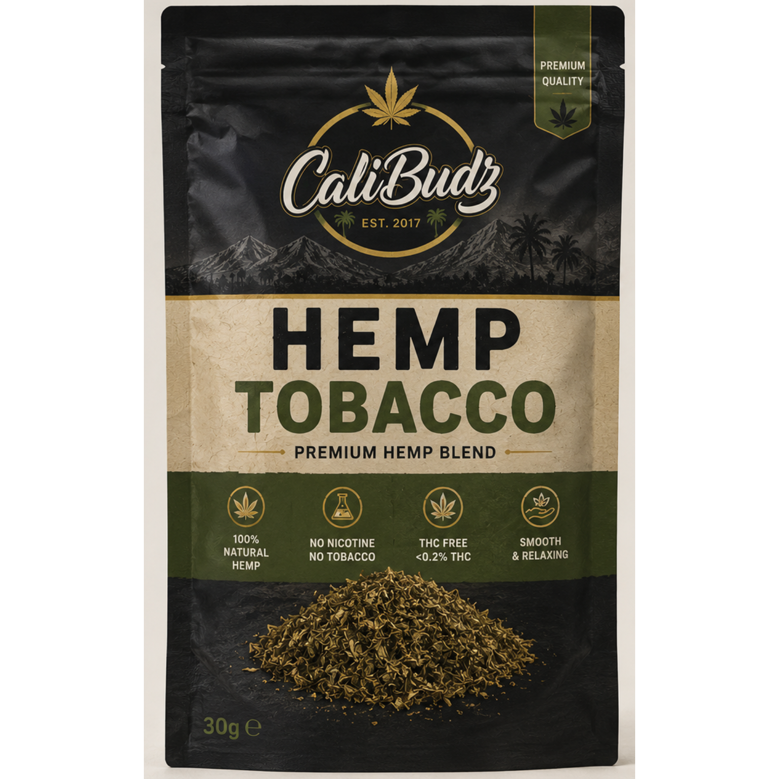 CaliBudz Premium Hemp Blend Tobacco Alternative (30g) 🌿