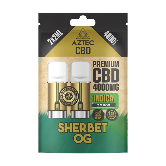 🌿 Aztec CBD 4000mg Broad Spectrum Refill CBD Pods X2ml Pods