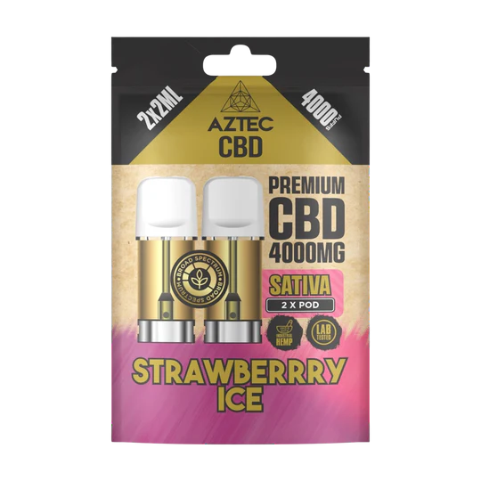 🌿 Aztec CBD 4000mg Broad Spectrum Refill CBD Pods X2ml Pods