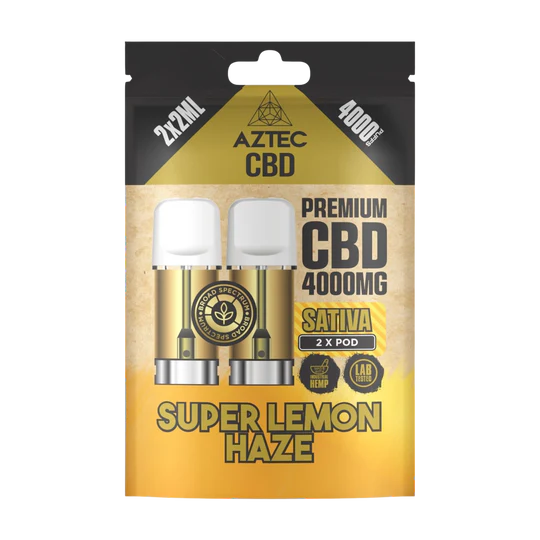 🌿 Aztec CBD 4000mg Broad Spectrum Refill CBD Pods X2ml Pods