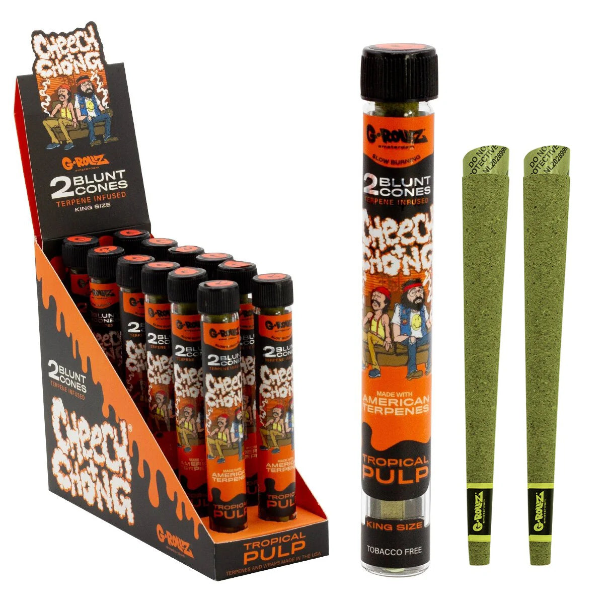 G-Rollz Cheech & Chong 2 Terpene Infused Hemp Blunts