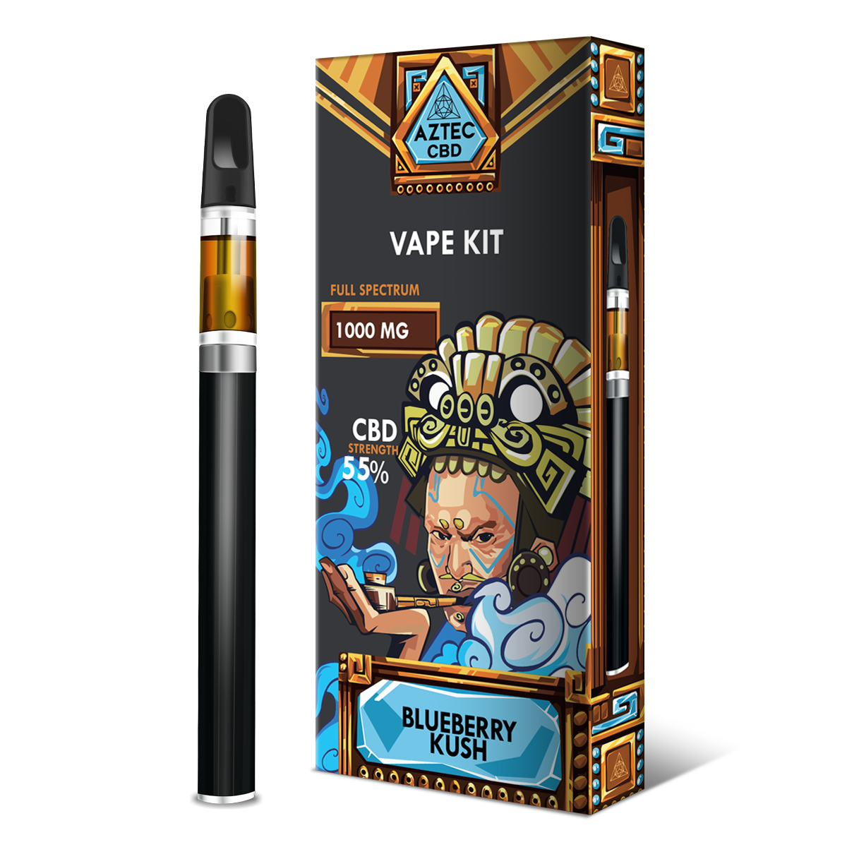 Aztec Potent CBD 1000mg Full Spectrum Vape Kit