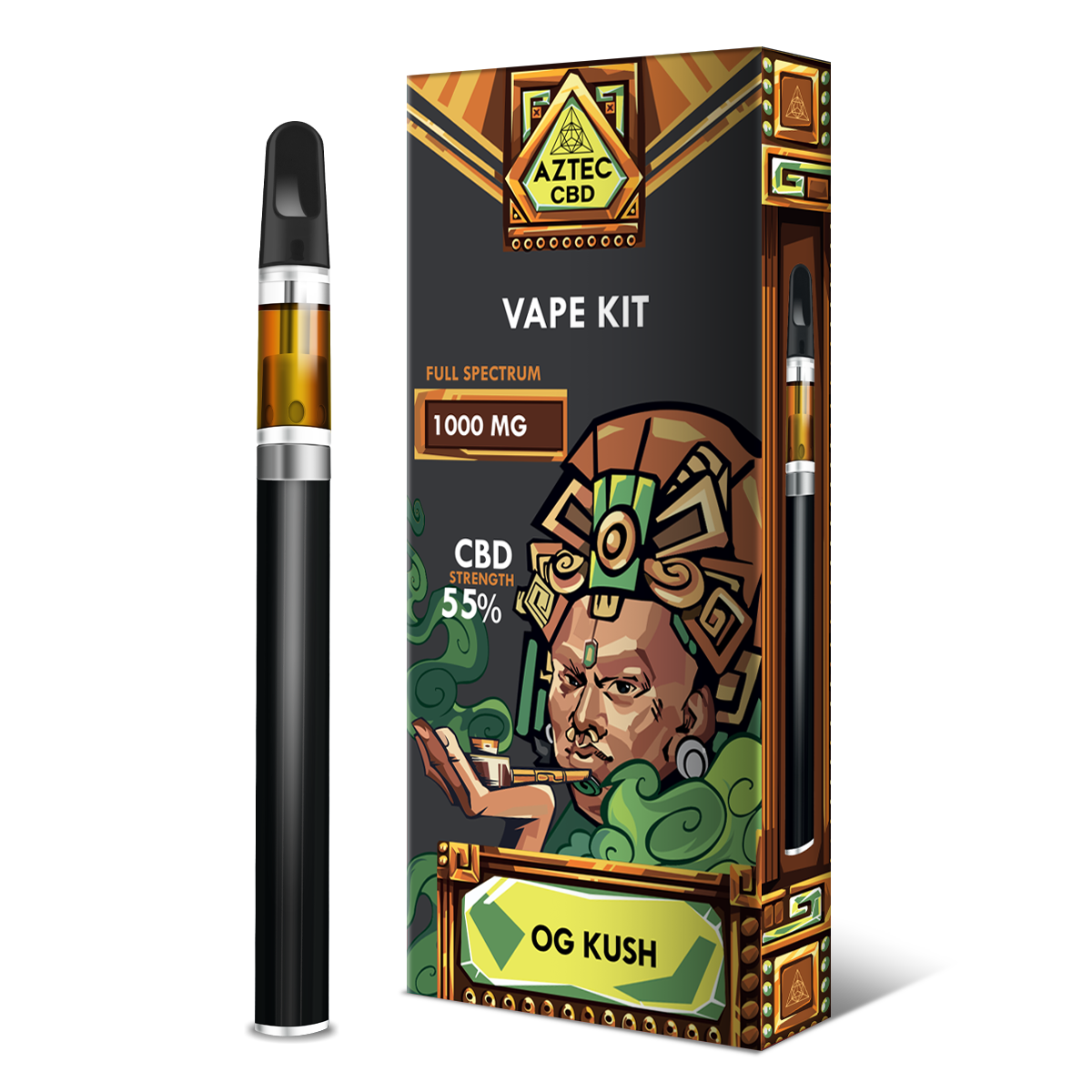 Aztec Potent CBD 1000mg Full Spectrum Vape Kit