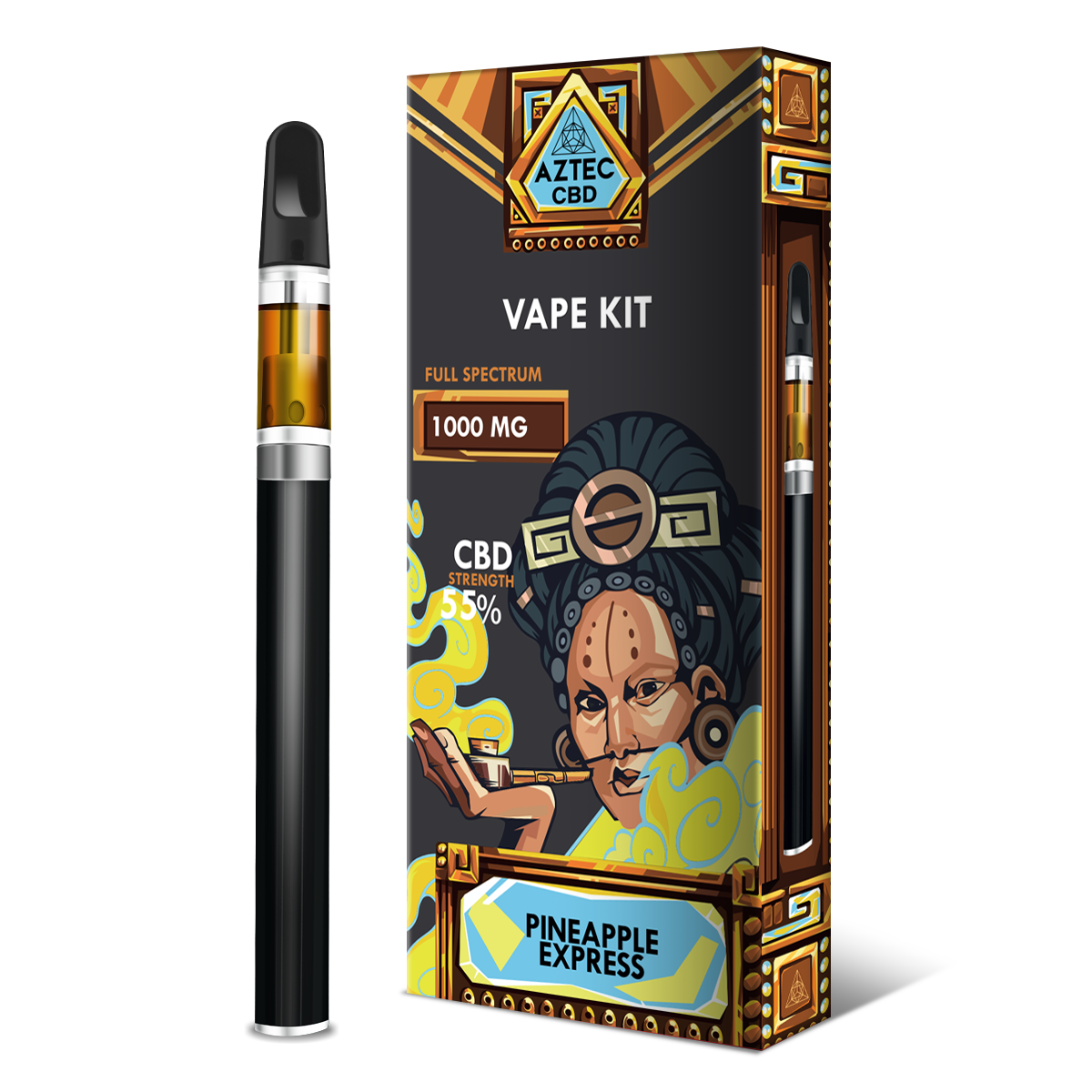 Aztec Potent CBD 1000mg Full Spectrum Vape Kit