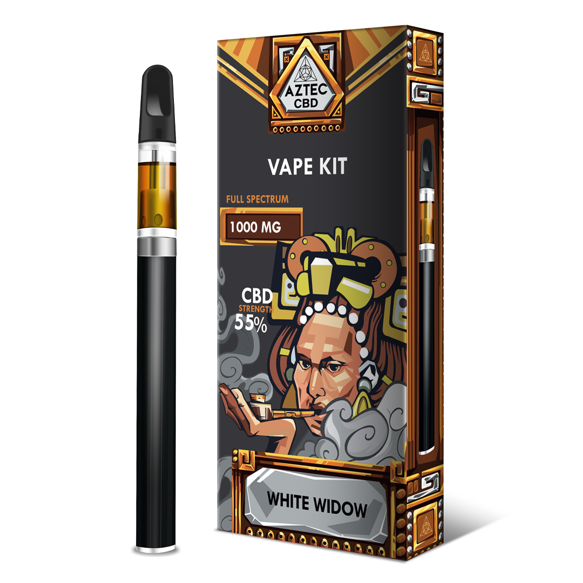 Aztec Potent CBD 1000mg Full Spectrum Vape Kit