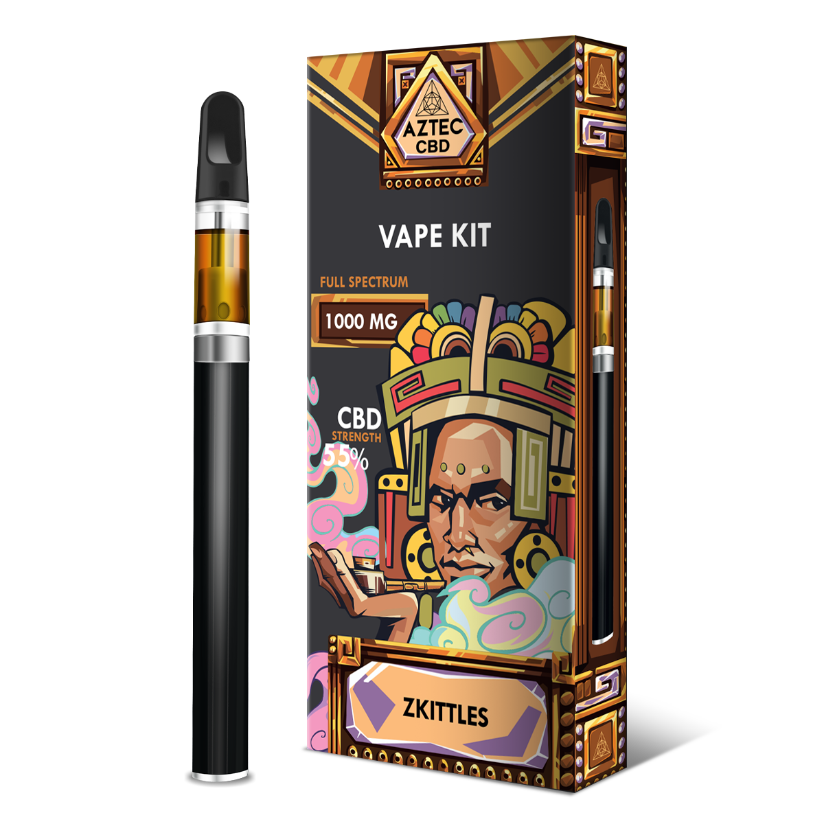 Aztec Potent CBD 1000mg Full Spectrum Vape Kit
