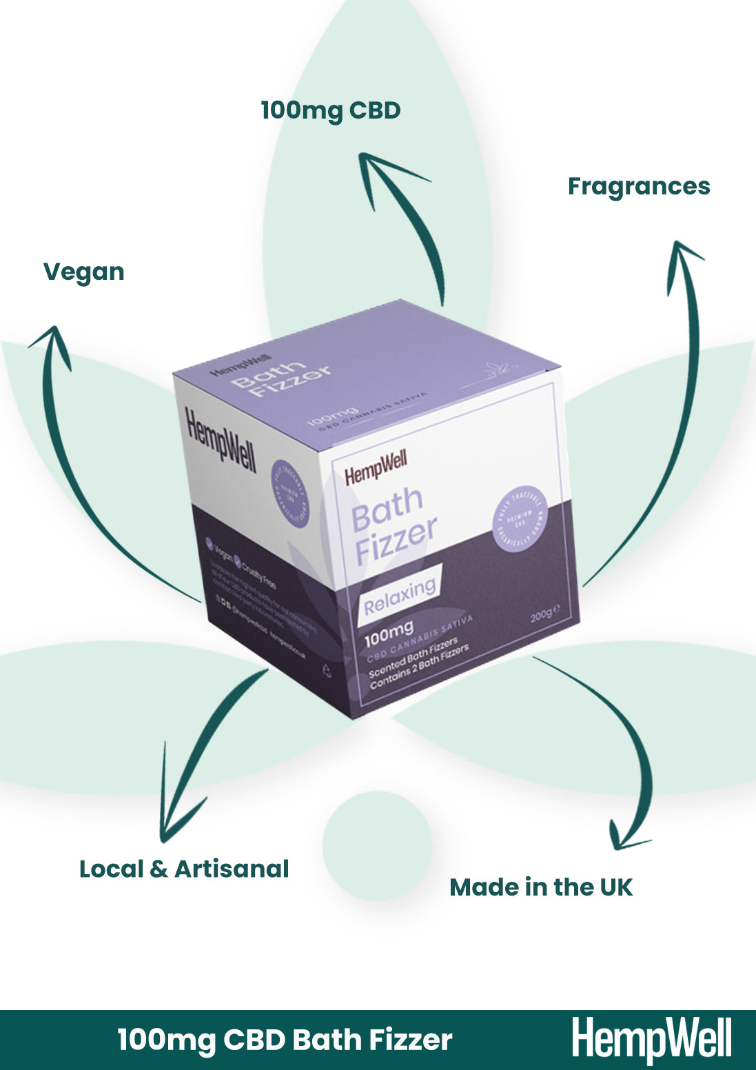 CBD Bath Bomb Lavender – 100mg