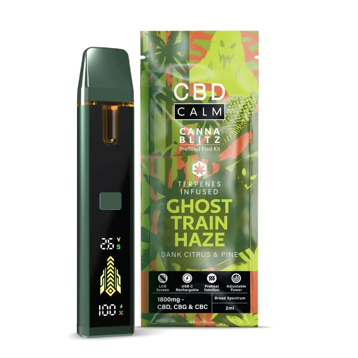 CANNABLITZ 1800mg Prefilled Vape Kit CBD Calm