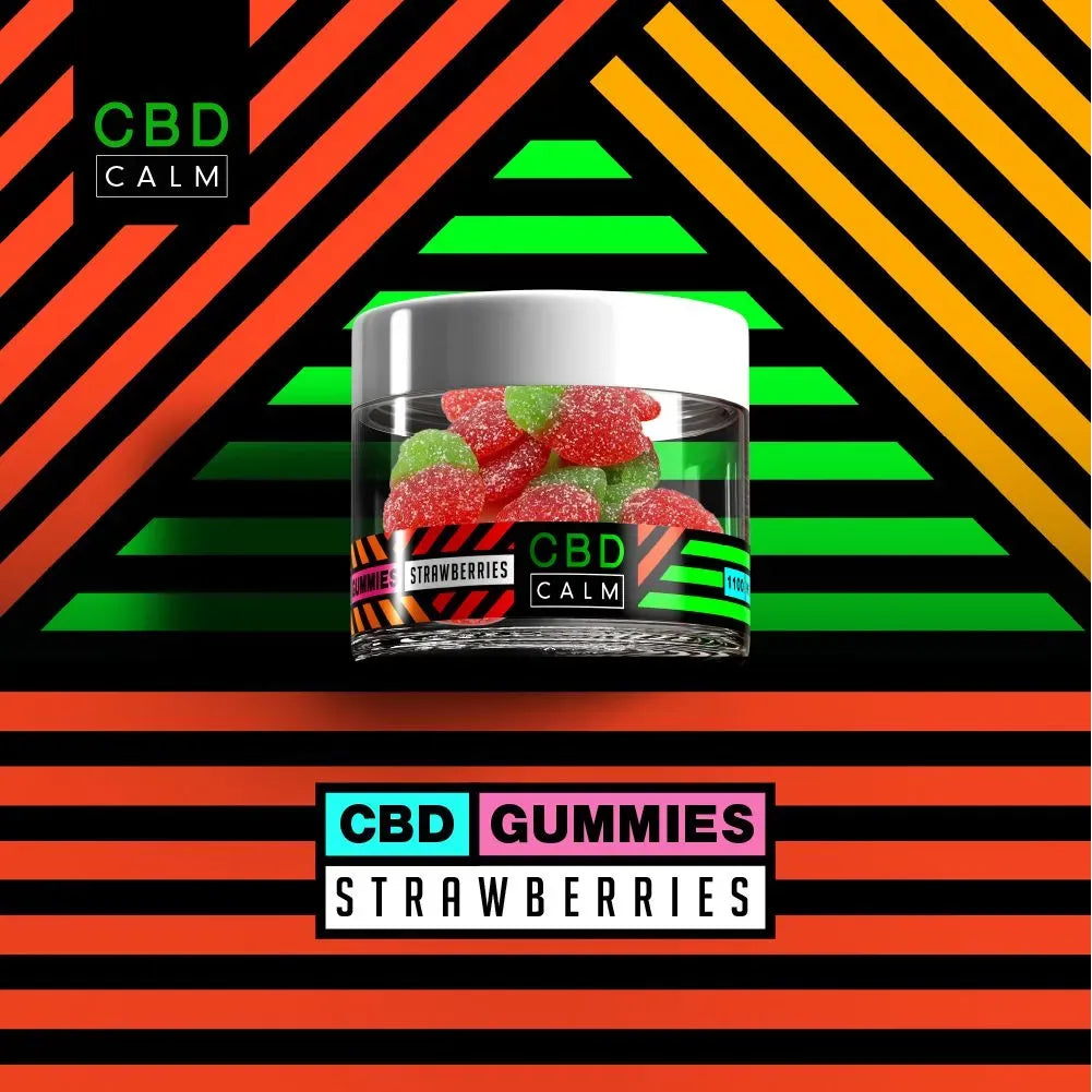 CBD Calm 1100mg Strawberries Gummies