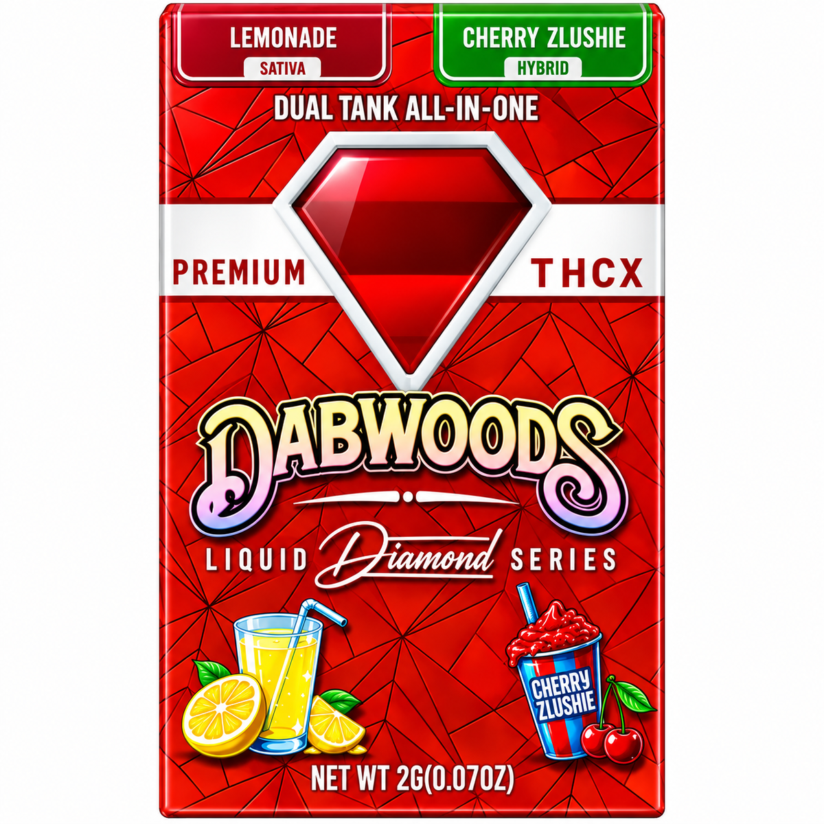 X1 2ML Dabwoods Liquid Diamond Duals THCX Pods UK Compliant