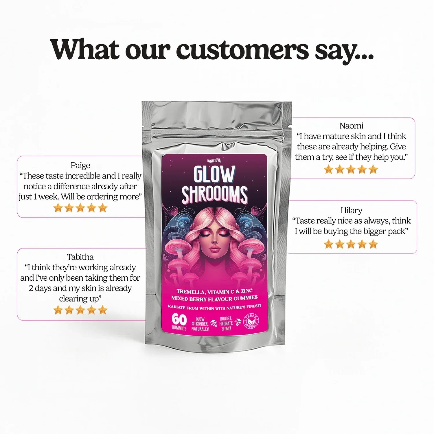 GlowShroooms By Inooova 60 Gummies