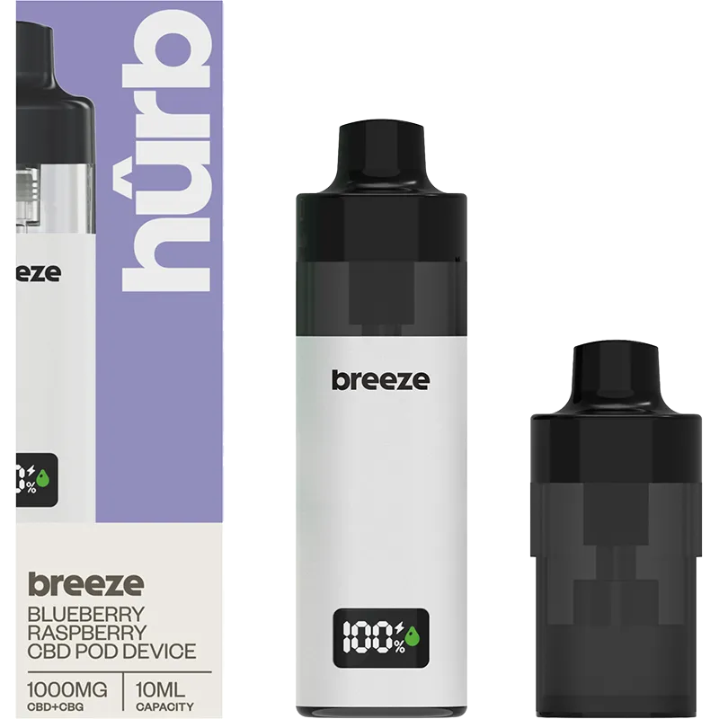 Hurb Breeze CBD +CBG Pod + Device 1000MG 10ML