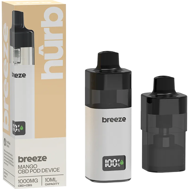 Hurb Breeze CBD +CBG Pod + Device 1000MG 10ML