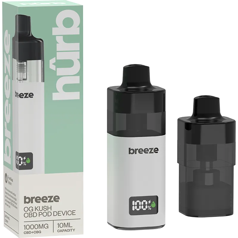 Hurb Breeze CBD +CBG Pod + Device 1000MG 10ML