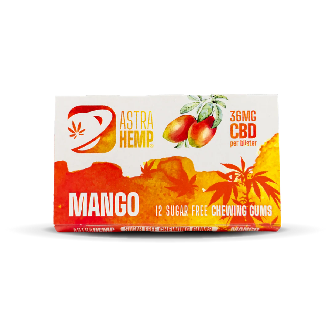 Astra Hemp CBD Sugar Free Chewing Gum 36mg 12 Pieces