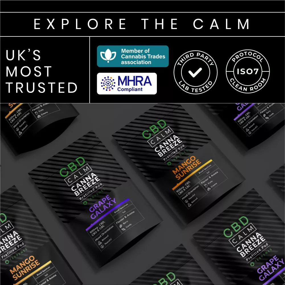 CBD Calm Cannabreeze 900mg CBD 1ml Replacement Pod