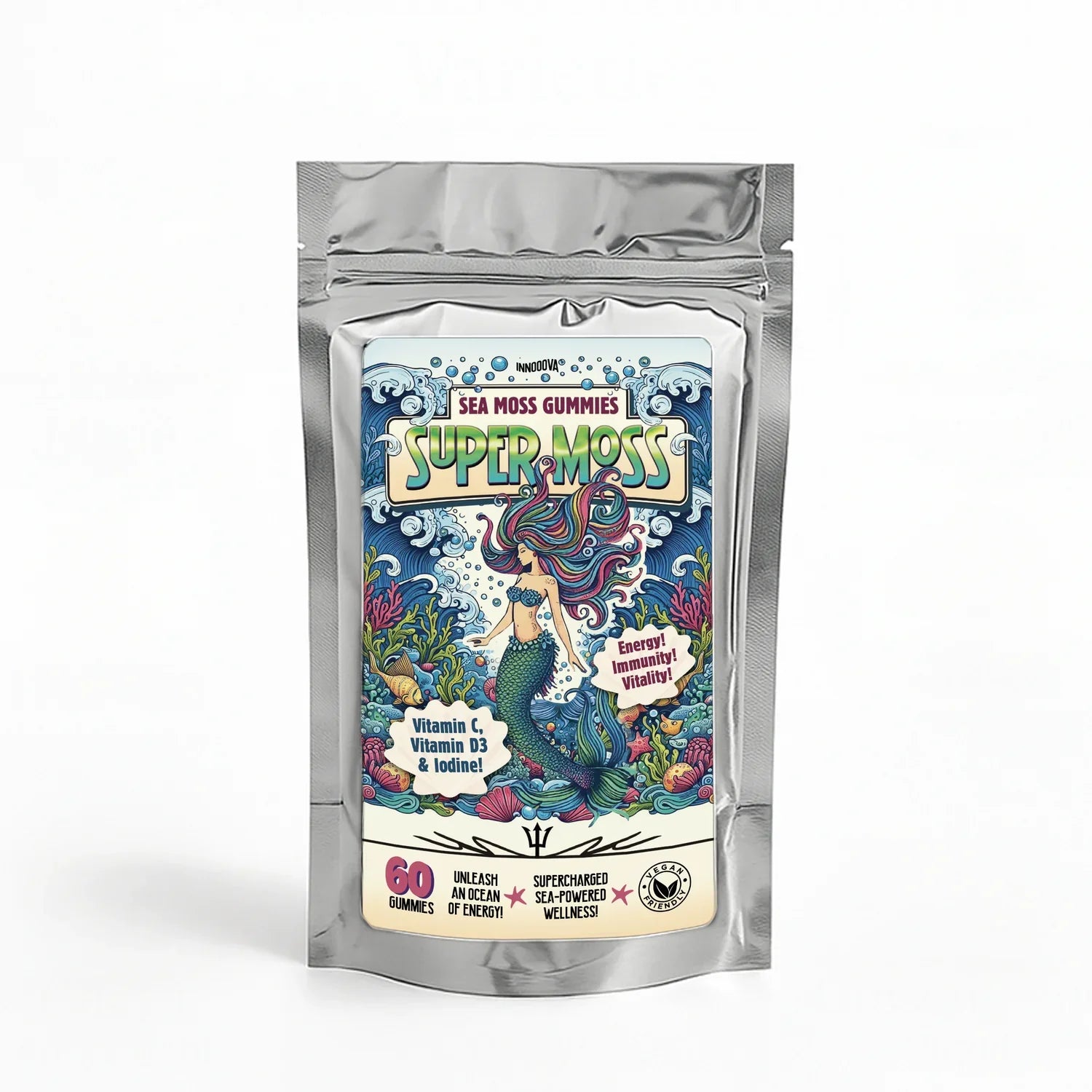 SuperMoss Sea Moss Gummies Apple Flavour 60 Gummies