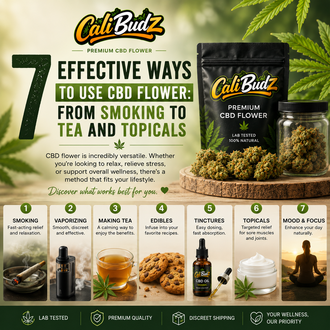 7 Effective Ways to Use CBD Flower: From Smoking to Tea and Topicals