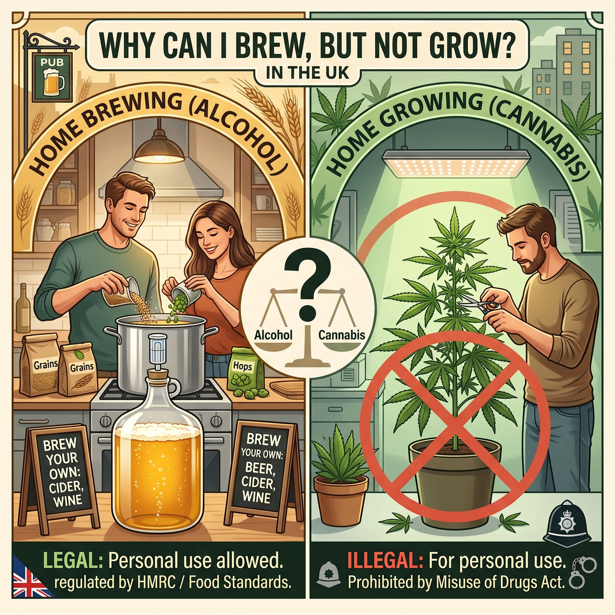 Why Can I Brew My Own Alcohol But Not Grow My Own Cannabis In The UK?