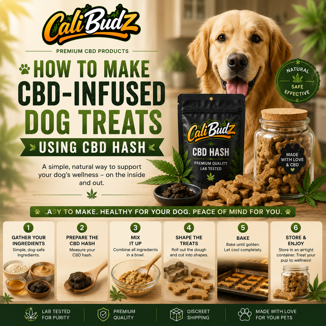 How to Make CBD-Infused Dog Treats Using CBD Hash