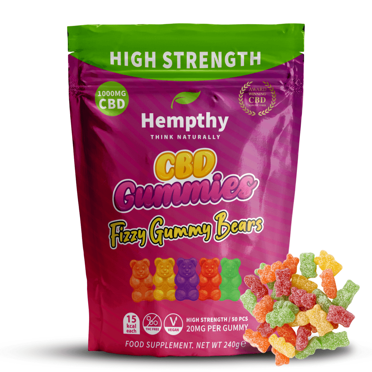 CBD Gummies Hard Gums Hempthy