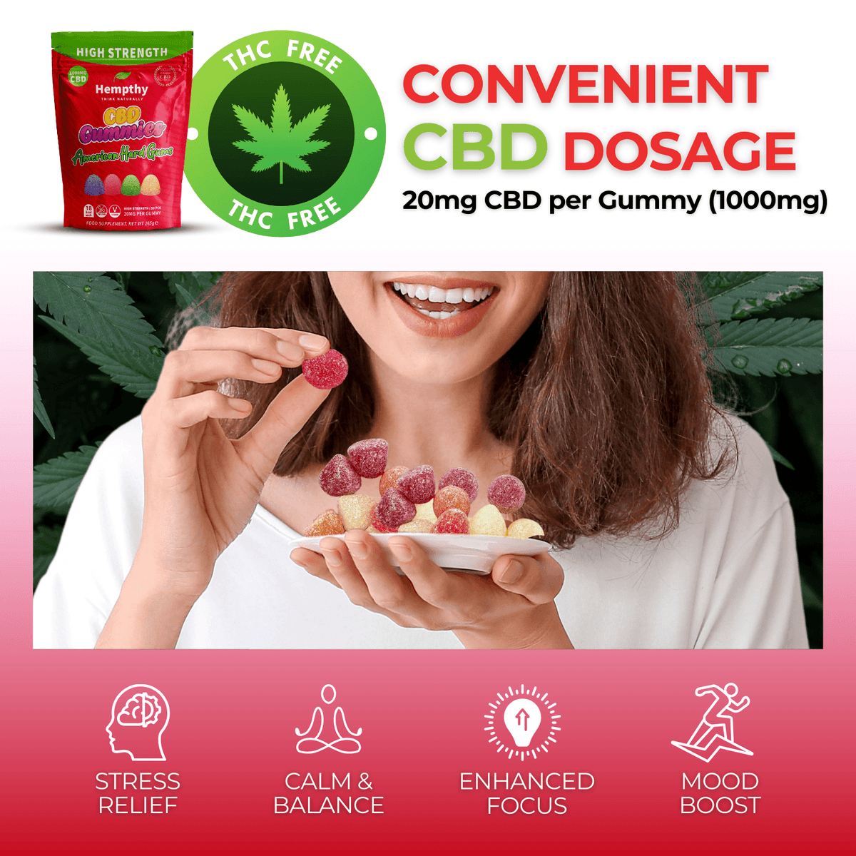 CBD Gummies Hard Gums Hempthy