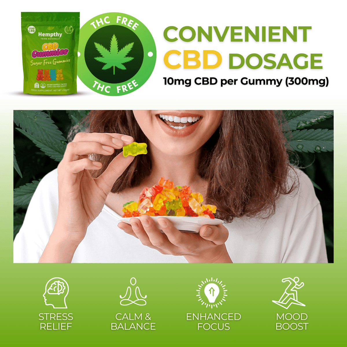 CBD Gummies Sugar Free Hempthy