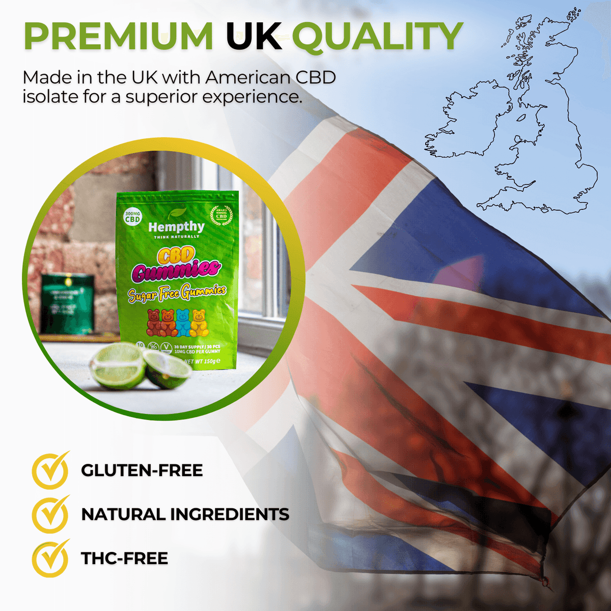 CBD Gummies Sugar Free Hempthy